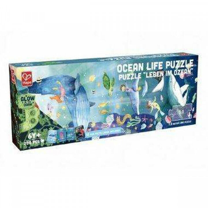 Puzzle Hape 150 x 30 cm 150 x 30 x 0,2 cm Marin 200 Pièces