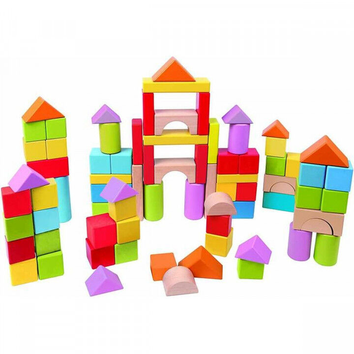 Bouwspel met blokken Hape 101 Onderdelen 27 x 22 x 13 cm