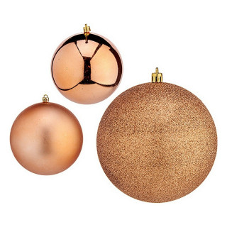Bolas de Navidad Krist+ Cobre Plástico Ø 10 cm 6 Unidades