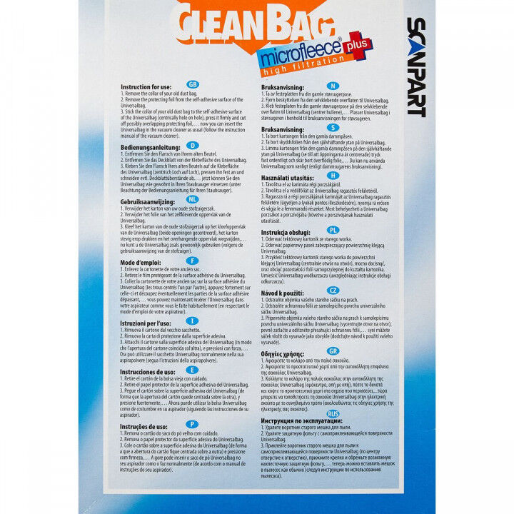 Replacement Bag for Vacuum Cleaner Scanpart M 000 UNI 01