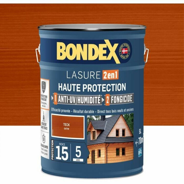 Peinture d'Apprêt Bondex Marron Satiné 5 L
