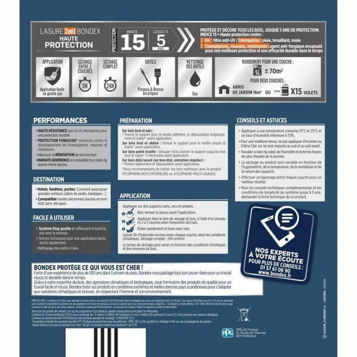 Pintura de Imprimación Bondex Marrón Satinado 5 L