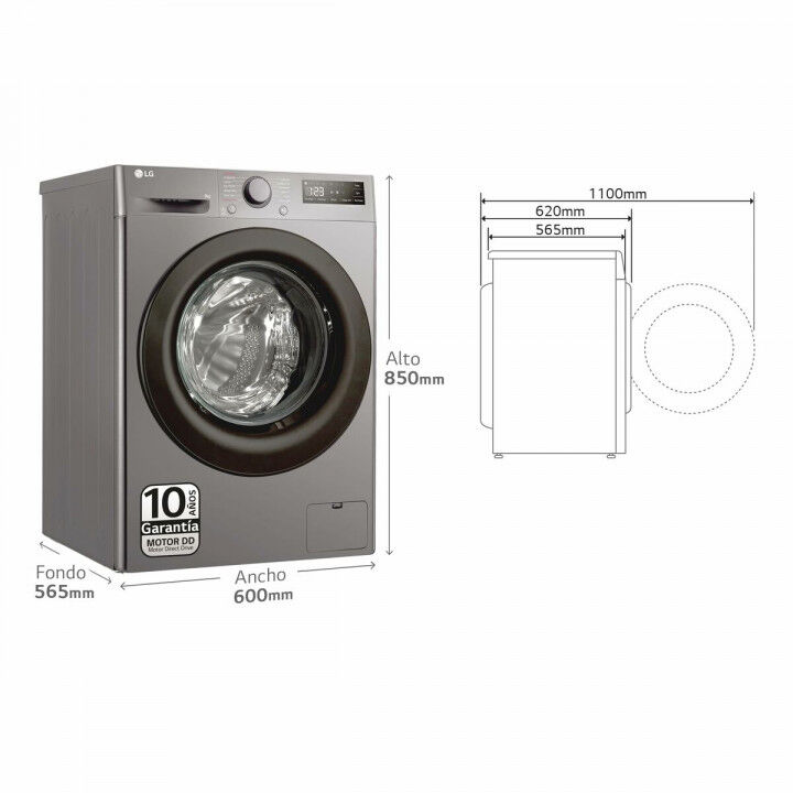 Wasmachine LG F4WR5009A6M 60 cm 1400 rpm 9 kg