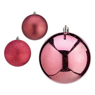 Bolas de Navidad Krist+ Rosa Plástico Ø 10 cm 6 Unidades