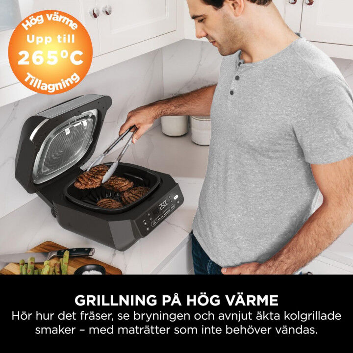 Barbecue Draagbare NINJA AG351EU 5EN1 Metaal Roestvrij staal