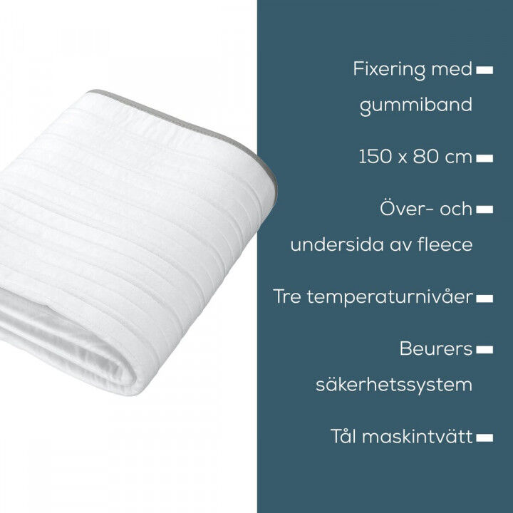 Electric warmers Beurer TS17 150 x 80 cm White Grey 100 % polyester 65 W