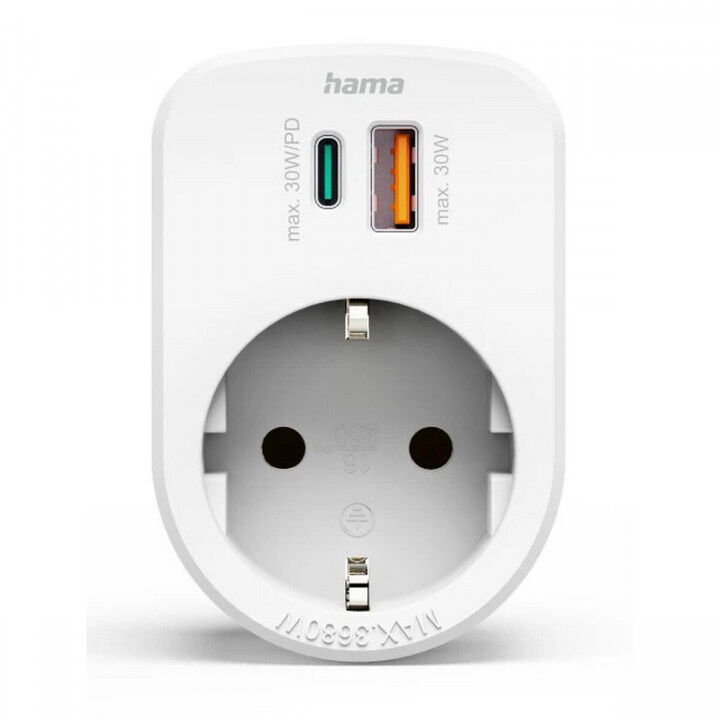 Enchufe de Alimentación Hama 00223343 Blanco 230 V