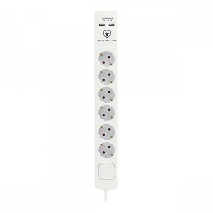 Power Socket - 6 Sockets with Switch TM Electron TMUAD306