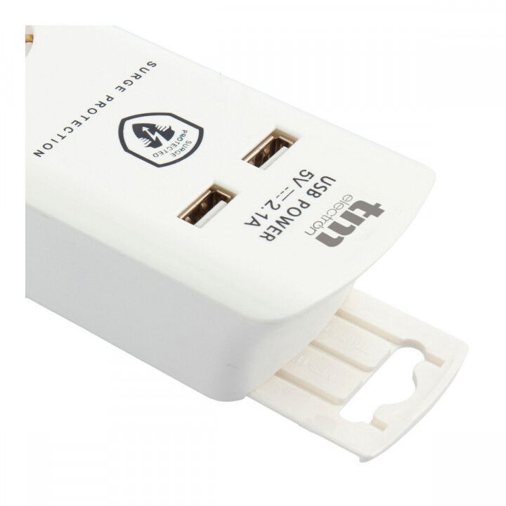 Stopcontactenstrip 6 Tomas met Interruptor TM Electron TMUAD306