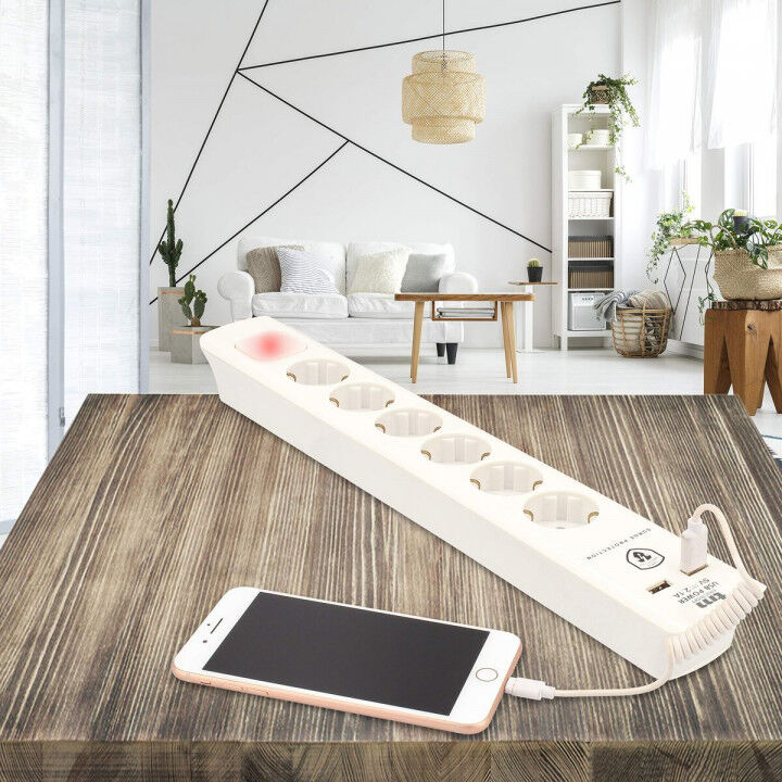 Steckerleiste mit 6 Steckdosen und Schalter TM Electron TMUAD306