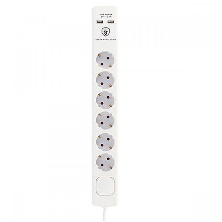 Steckerleiste mit 6 Steckdosen und Schalter TM Electron TMUAD306