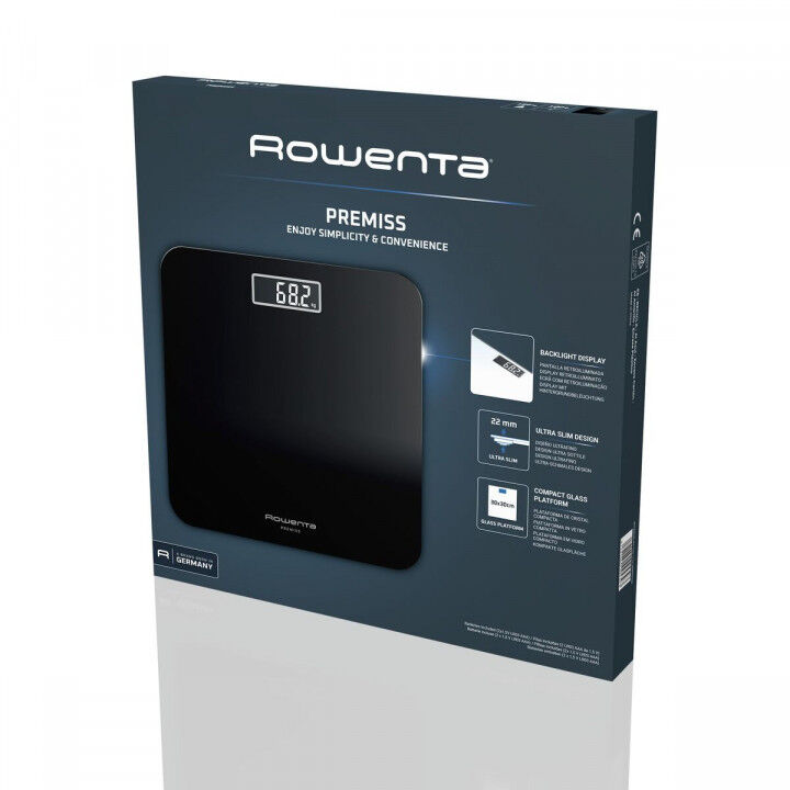 Balance Numérique de Salle de Bain Rowenta BS1800V0 Noir Verre trempé 160 kg