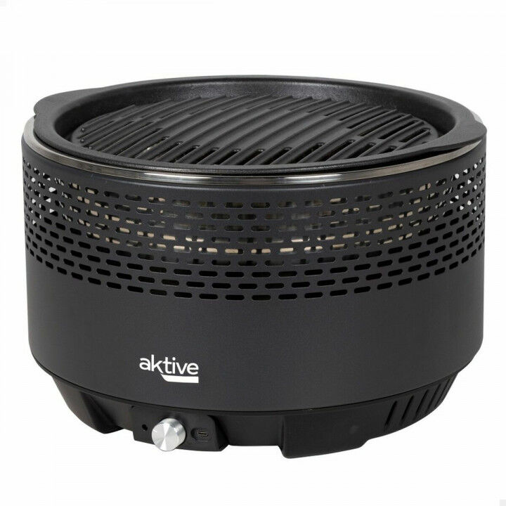 Barbecue Portatile Aktive Rotonda Senza fumo Nero Ø 34 cm
