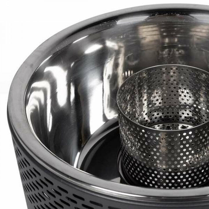 Barbecue Draagbare Aktive Rond Rook-vrij Zwart Ø 34 cm