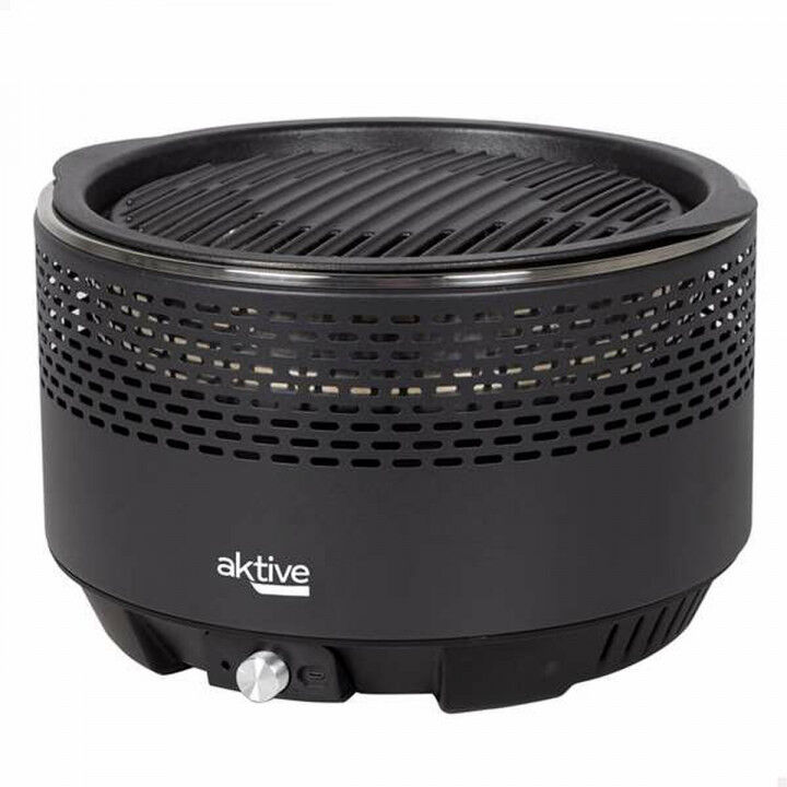 Barbecue Portatile Aktive Rotonda Senza fumo Nero Ø 34 cm