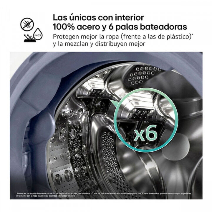 Lavadora LG F4X7009TBB 60 cm 1400 rpm 9 kg