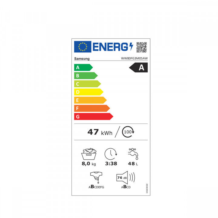 Washing machine Samsung WW80FG3M05AWEC 8 kg 59,5 cm 1400 rpm