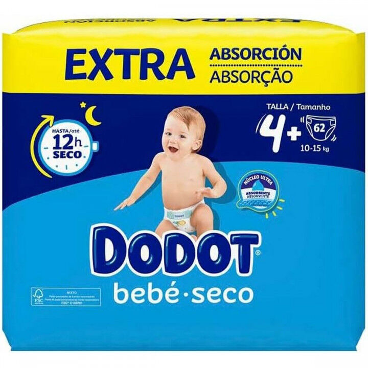 Pañales Desechables Dodot Etapas Extra 4 10-15 kg (62 Unidades)