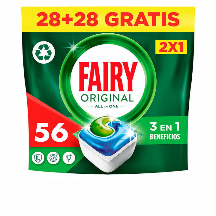 Pastiglie per lavastoviglie Fairy TODO EN 1 LIMON 56 Unità