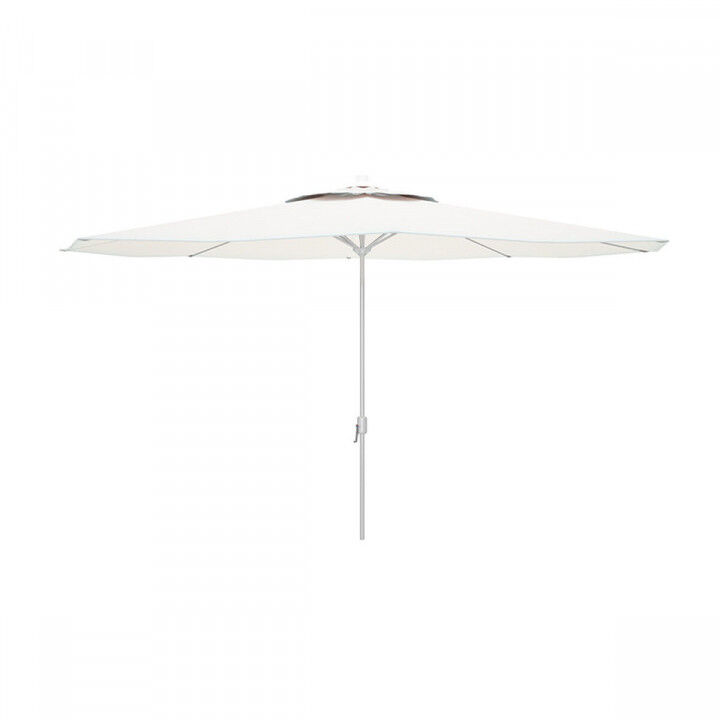 Marbueno Sonnenschirm Stahl 8 Streben D270 cm Polyester Weiß Garten, Pool und Terrasse 10187