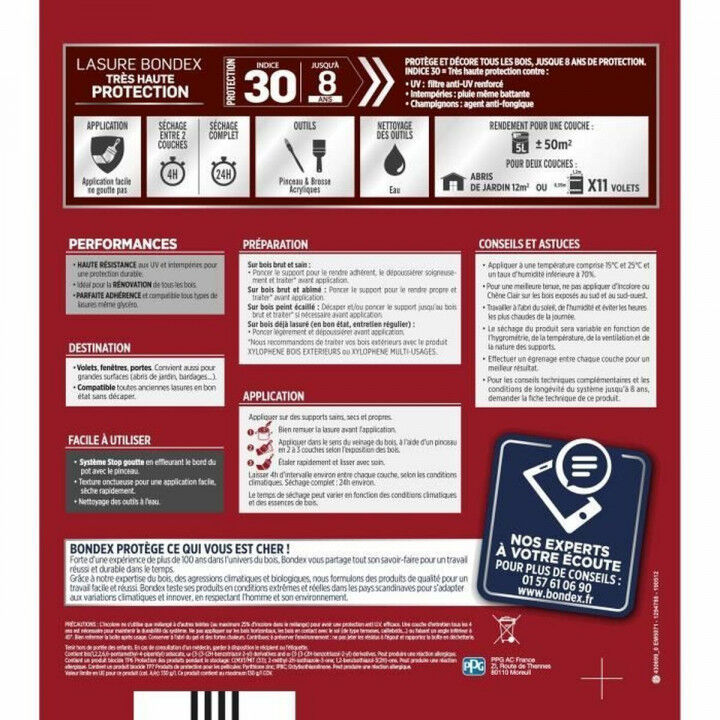 Pintura de Imprimación Bondex Satinado 5 L Transparente