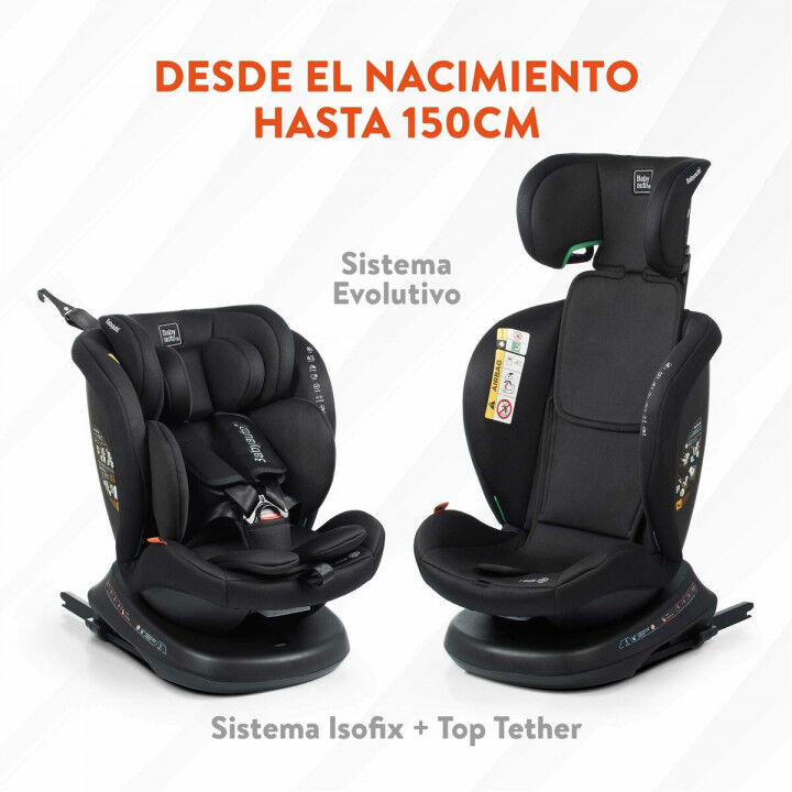 Silla para el Coche Babyauto RODIA Negro 0 (de 0 a 10 kilos) I (9 - 18 kg) II (15-25 kg) III (22 - 36 kg) Infantil ECE R129/04