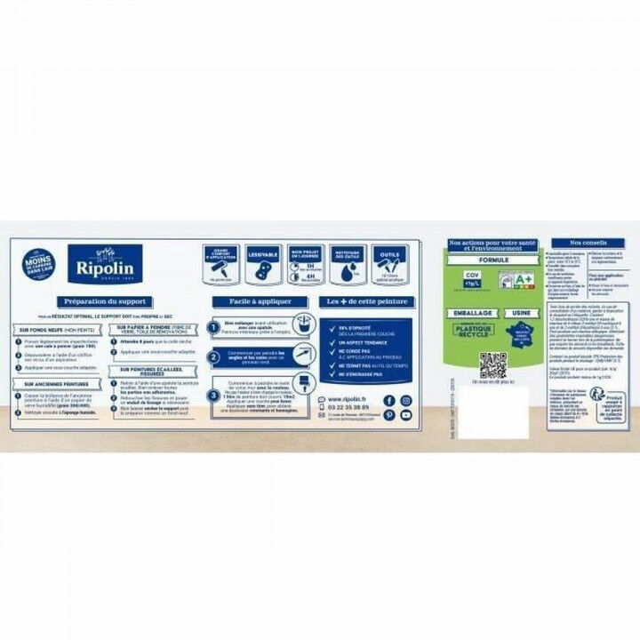 Peinture d'Apprêt Ripolin Blanc 2,5 L Mat