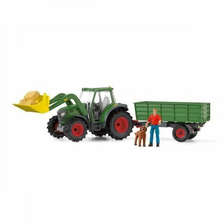 Ledenpop Schleich Tracteur avec remorque