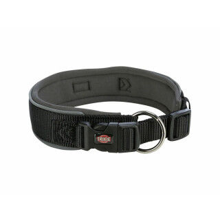 Hundehalsband Trixie Premium Schwarz Graphit M/L 40-48 cm