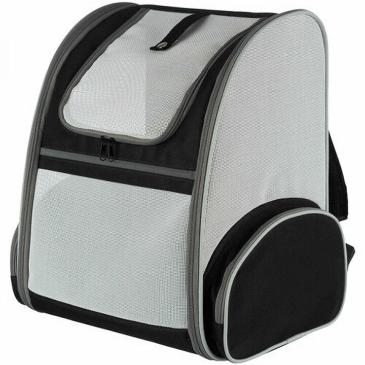Rucksack für Haustiere Trixie Chloe Schwarz Hellgrau 39 × 43 × 27 cm