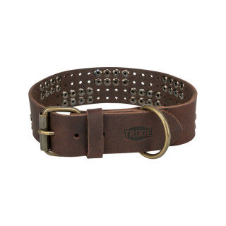 Hondenhalsband Trixie Rustic Donkerbruin S-M