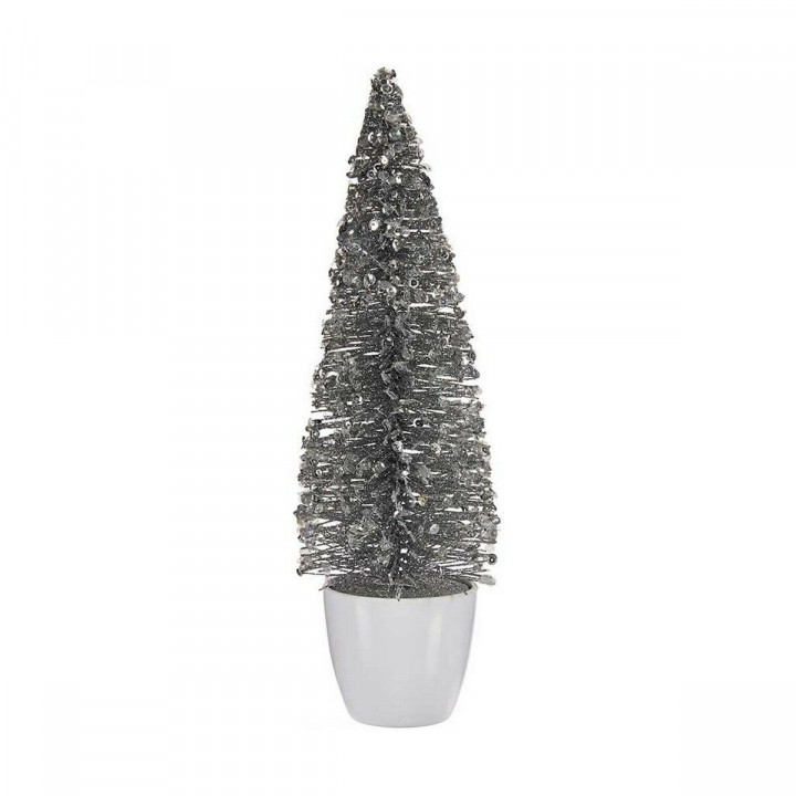 Kerstboom Krist+ Wit Zilverkleurig Zilver Plastic 10 x 33 x 10 cm