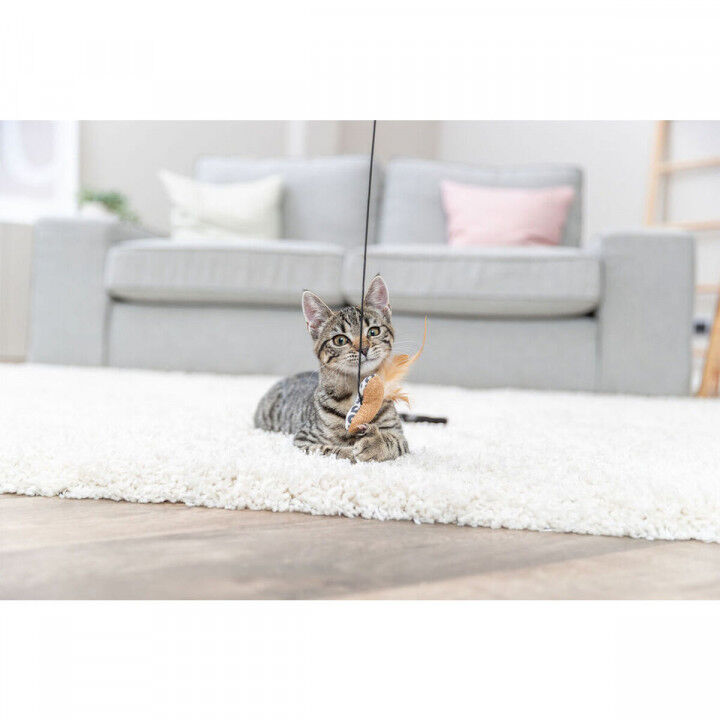 Juguete para gatos Trixie Beige Poliéster Madera Corazón