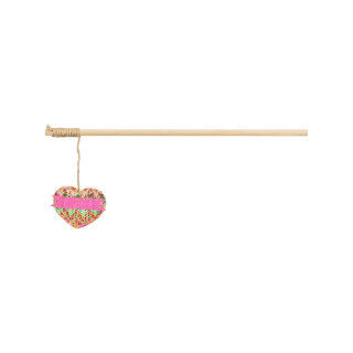 Juguete para gatos Trixie Rosa Poliéster Madera Corazón
