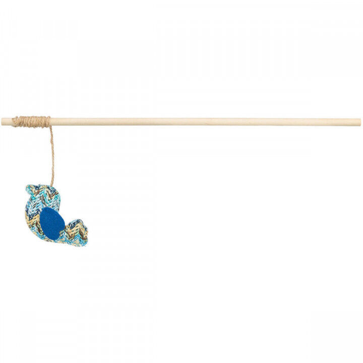Giocattolo per gatti Trixie Azzurro Poliestere Legno Uccello