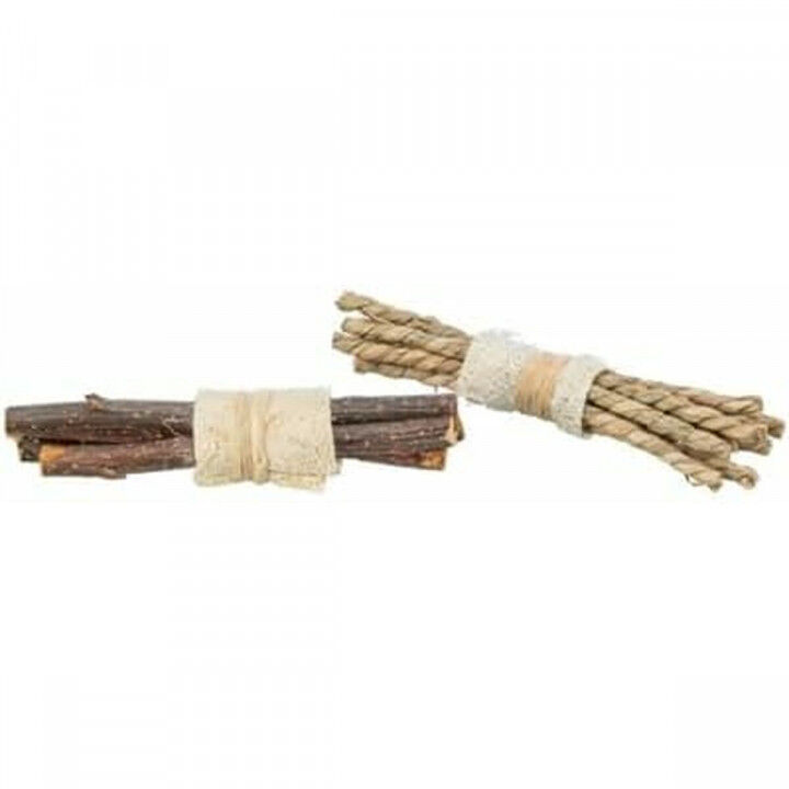 Juguete para Roedores Trixie Madera Algas marinas 10 × 3 CM (2 Unidades)