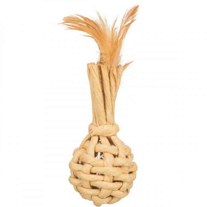 Katzenspielzeug Trixie XXL Braun Federn