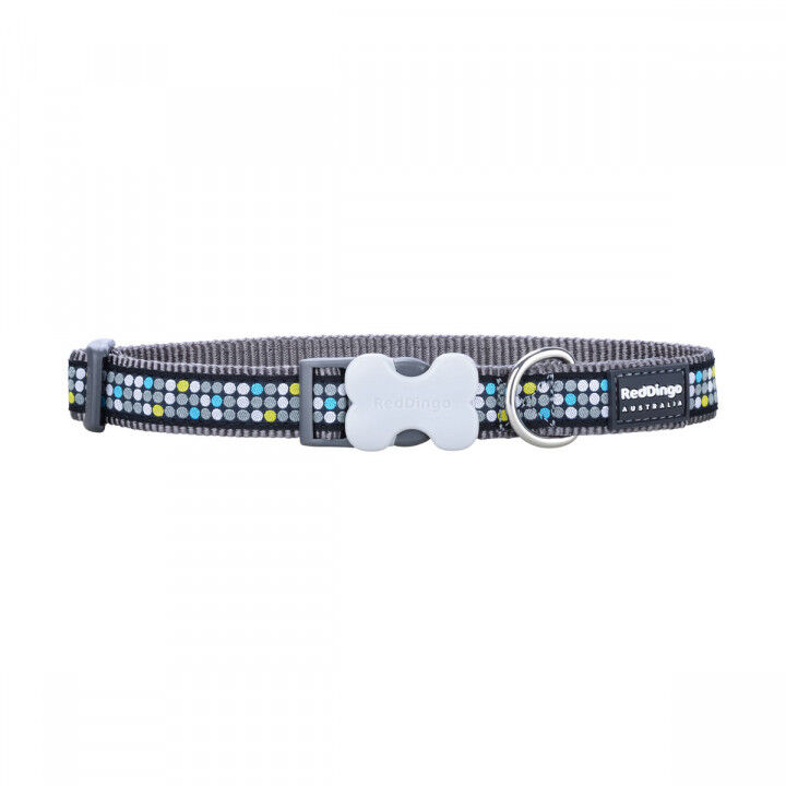 Collar para Perro Red Dingo STYLE MODERN ON COOL GREY 15 mm x 24-36 cm 24 × 36 CM