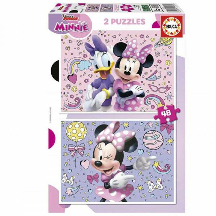 Set van 2 Puzzels Educa Minnie Mouse 48 Onderdelen