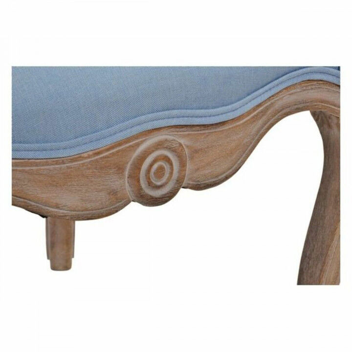 Hocker DKD Home Decor Blau Polyester Holz Kautschukholz 58 x 56 x 69 cm