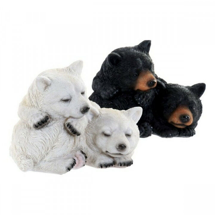 Decorative Figure DKD Home Decor White Black 14,5 x 14,5 x 11 cm Resin (2 Units)