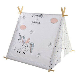 Magasin de campagne DKD Home Decor Coton Bois Licorne (110 x 110 x 106 cm)