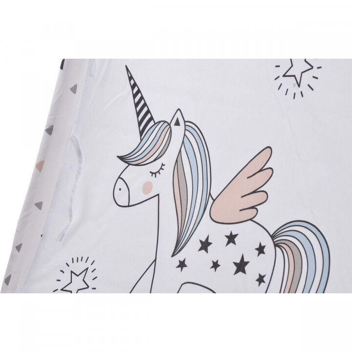 Zelt DKD Home Decor Baumwolle Holz Einhorn (110 x 110 x 106 cm)