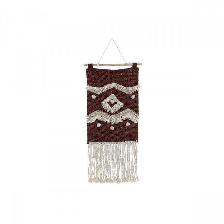 Decoración de Pared DKD Home Decor Rojo Natural Boho 45 x 2 x 115 cm