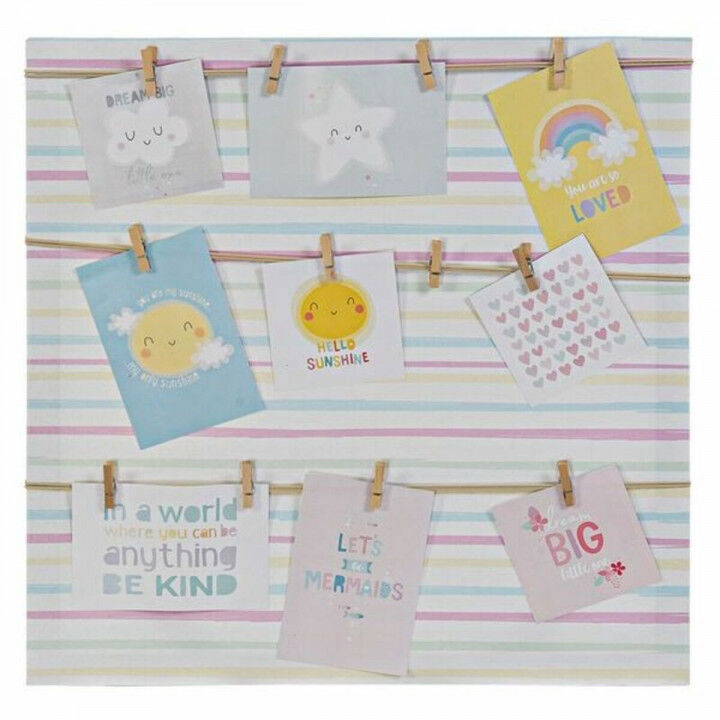 Fotolijstje DKD Home Decor Sunshine Multicolour Canvas Baby 50 x 2 x 50 cm