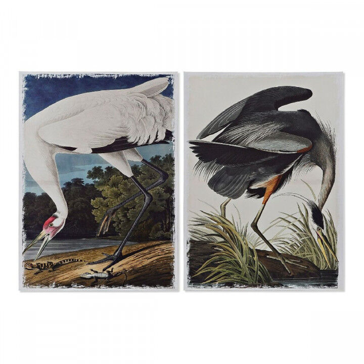 Leinwand DKD Home Decor Heron Kiefer Leinwand 50 x 1,8 x 70 cm