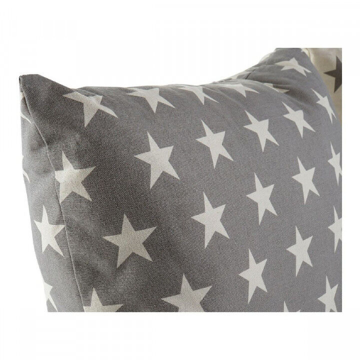 Cushion DKD Home Decor Beige Brown 60 x 10 x 60 cm Stars (2 Units)