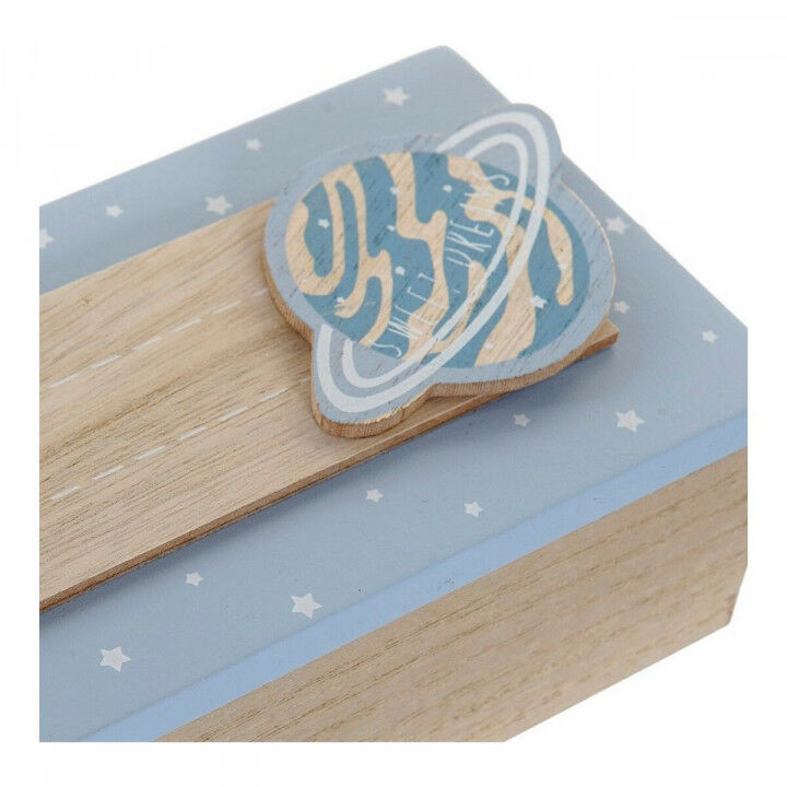 Dekorative Box DKD Home Decor natürlich Aluminium Holz MDF 22 x 6 x 9 cm (2 Stück) (1 Stück)