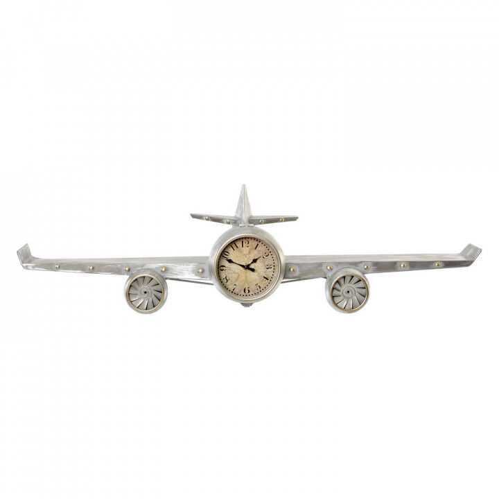 Wanduhr DKD Home Decor Flugzeug Metall Holz MDF (101 x 22 x 26 cm)