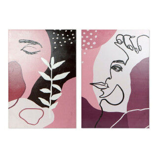 Canvas DKD Home Decor Eye Pijnboom Canvas 80 x 3 x 120 cm